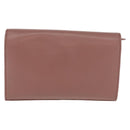 FENDI Chain Shoulder Bag Leather Pink Silver Auth ka1161-2