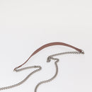 FENDI Chain Shoulder Bag Leather Pink Silver Auth ka1161-8