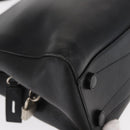 PRADA Hand Bag Leather Black Silver Auth ka1162-9