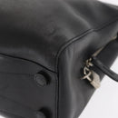 PRADA Hand Bag Leather Black Silver Auth ka1162-16
