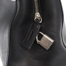 PRADA Hand Bag Leather Black Silver Auth ka1162-17