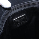 PRADA Hand Bag Leather Black Silver Auth ka1162-18