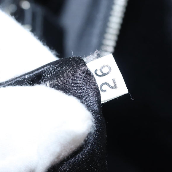 PRADA Hand Bag Leather Black Silver Auth ka1162