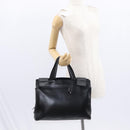 PRADA Hand Bag Leather Black Silver Auth ka1162-27