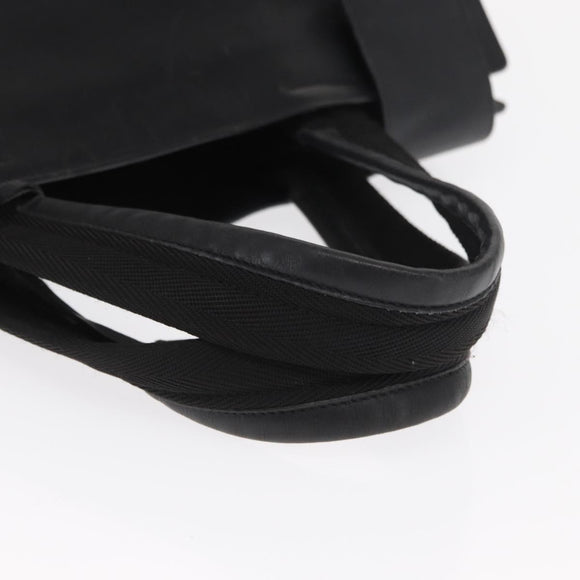 PRADA Hand Bag Leather Black Silver Auth ka1162