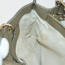GUCCI Bamboo Hand Bag Leather 2way Beige Gold 323660 Auth ka1163-18