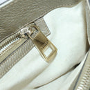 GUCCI Bamboo Hand Bag Leather 2way Beige Gold 323660 Auth ka1163-21