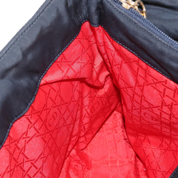 Christian Dior Shoulder Bag Nylon Black Gold Auth ka1164