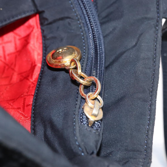 Christian Dior Shoulder Bag Nylon Black Gold Auth ka1164