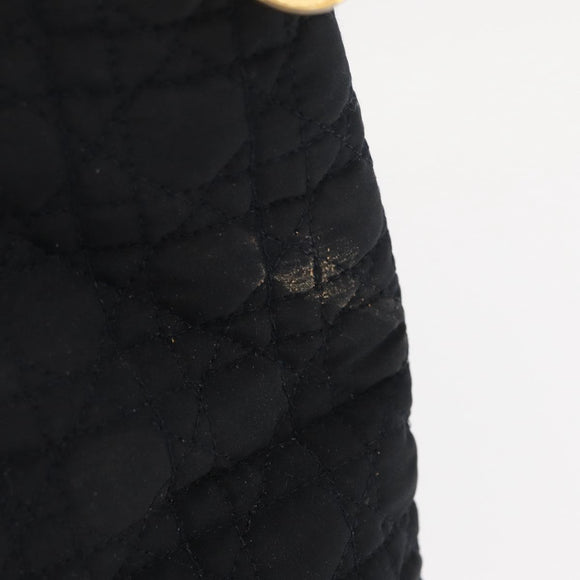 Christian Dior Shoulder Bag Nylon Black Gold Auth ka1164