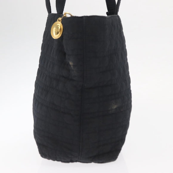 Christian Dior Shoulder Bag Nylon Black Gold Auth ka1164