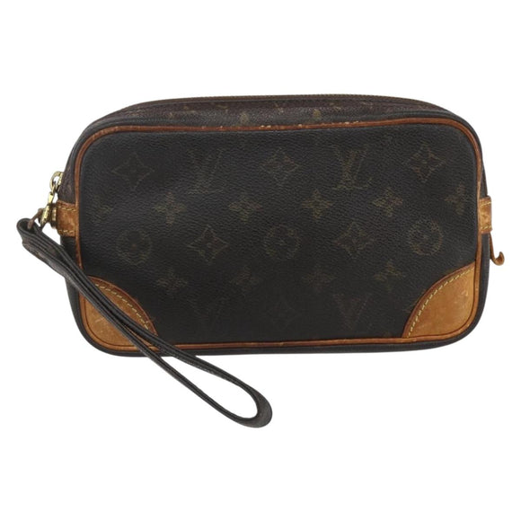 LOUIS VUITTON Monogram Clutch Bag 2 Set LV Auth ka1165