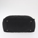 CHANEL Hand Bag Canvas Black Silver CC Auth ka1166-6