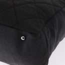 CHANEL Hand Bag Canvas Black Silver CC Auth ka1166-16