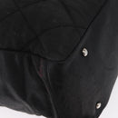 CHANEL Hand Bag Canvas Black Silver CC Auth ka1166-17