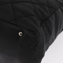 CHANEL Hand Bag Canvas Black Silver CC Auth ka1166-18