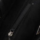 CHANEL Hand Bag Canvas Black Silver CC Auth ka1166-9