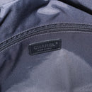 CHANEL Hand Bag Canvas Black Silver CC Auth ka1166-20