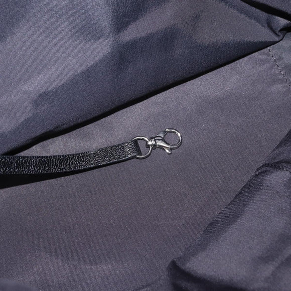 CHANEL Hand Bag Canvas Black Silver CC Auth ka1166