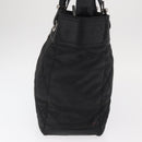 CHANEL Hand Bag Canvas Black Silver CC Auth ka1166-4