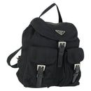 PRADA Backpack Nylon Black Silver Auth ka1167-1