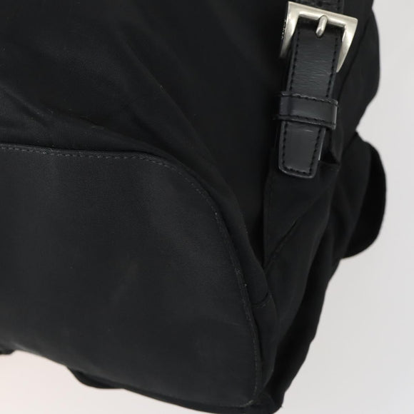 PRADA Backpack Nylon Black Silver Auth ka1167