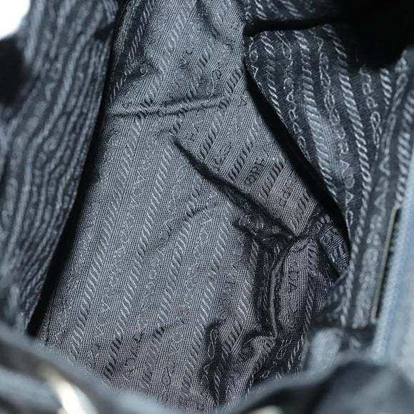 PRADA Backpack Nylon Black Silver Auth ka1167
