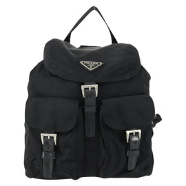 PRADA Backpack Nylon Black Silver Auth ka1167 - 0