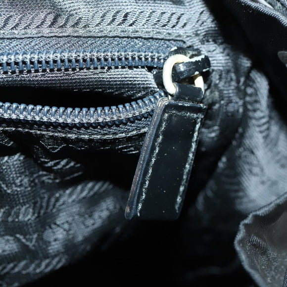 PRADA Backpack Nylon Black Silver Auth ka1167