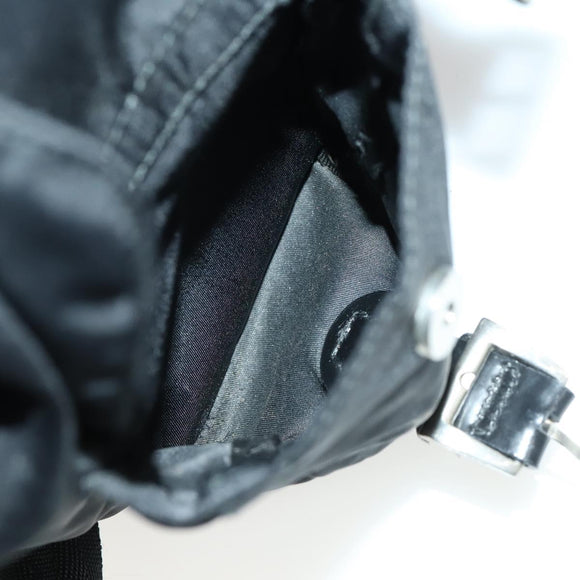 PRADA Backpack Nylon Black Silver Auth ka1167