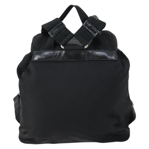 PRADA Backpack Nylon Black Silver Auth ka1167