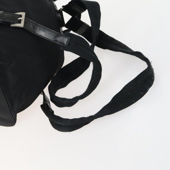 PRADA Backpack Nylon Black Silver Auth ka1167