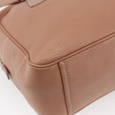 PRADA Hand Bag Leather Silver Beige Auth ka117-17