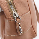PRADA Hand Bag Leather Silver Beige Auth ka117-19
