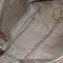 PRADA Hand Bag Leather Silver Beige Auth ka117-9