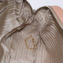 PRADA Hand Bag Leather Silver Beige Auth ka117-22