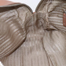 PRADA Hand Bag Leather Silver Beige Auth ka117-23