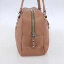 PRADA Hand Bag Leather Silver Beige Auth ka117-3