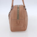 PRADA Hand Bag Leather Silver Beige Auth ka117-4