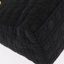 Christian Dior Lady Dior Canage Hand Bag Nylon Black Gold Auth ka1172-12