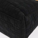 Christian Dior Lady Dior Canage Hand Bag Nylon Black Gold Auth ka1172-13