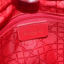 Christian Dior Lady Dior Canage Hand Bag Nylon Black Gold Auth ka1172-16