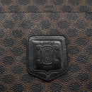 CELINE Macadam Canvas Tote Bag PVC Leather Black Gold Auth ka1178-18