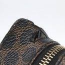 CELINE Macadam Canvas Tote Bag PVC Leather Black Gold Auth ka1178-9