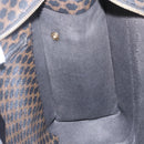 CELINE Macadam Canvas Tote Bag PVC Leather Black Gold Auth ka1178A-22