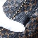 CELINE Macadam Canvas Tote Bag PVC Leather Black Gold Auth ka1178A-12