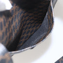 CELINE Macadam Canvas Tote Bag PVC Leather Black Gold Auth ka1178A-24