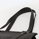 CELINE Macadam Canvas Tote Bag PVC Leather Black Gold Auth ka1178A-14
