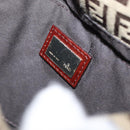FENDI Zucchino Canvas Shoulder Bag Beige Gold Auth ka118-17