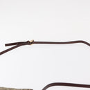 FENDI Zucchino Canvas Shoulder Bag Beige Gold Auth ka118-8